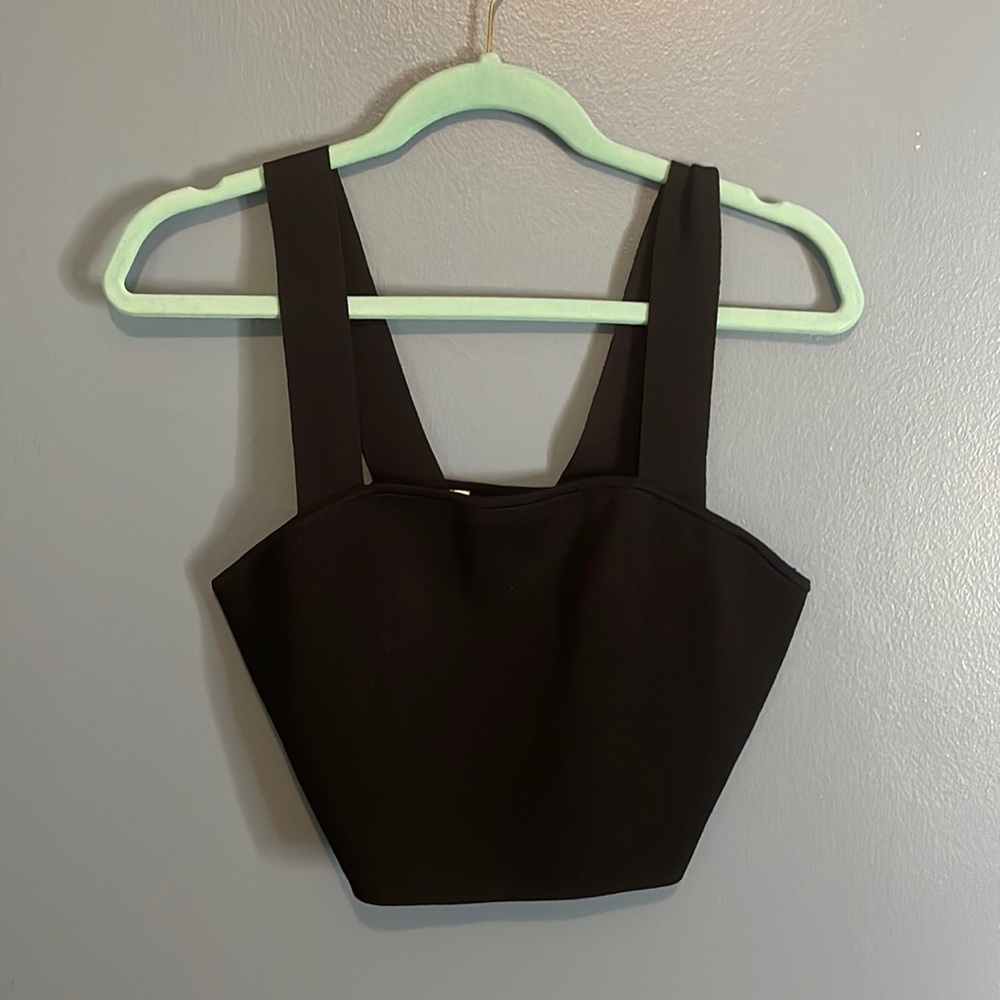 H&M Black Knit Crop Top